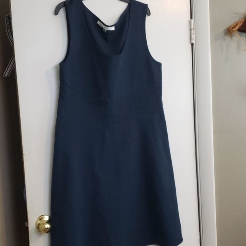 Max Studio Navy Blue Sleeveless Dress XL